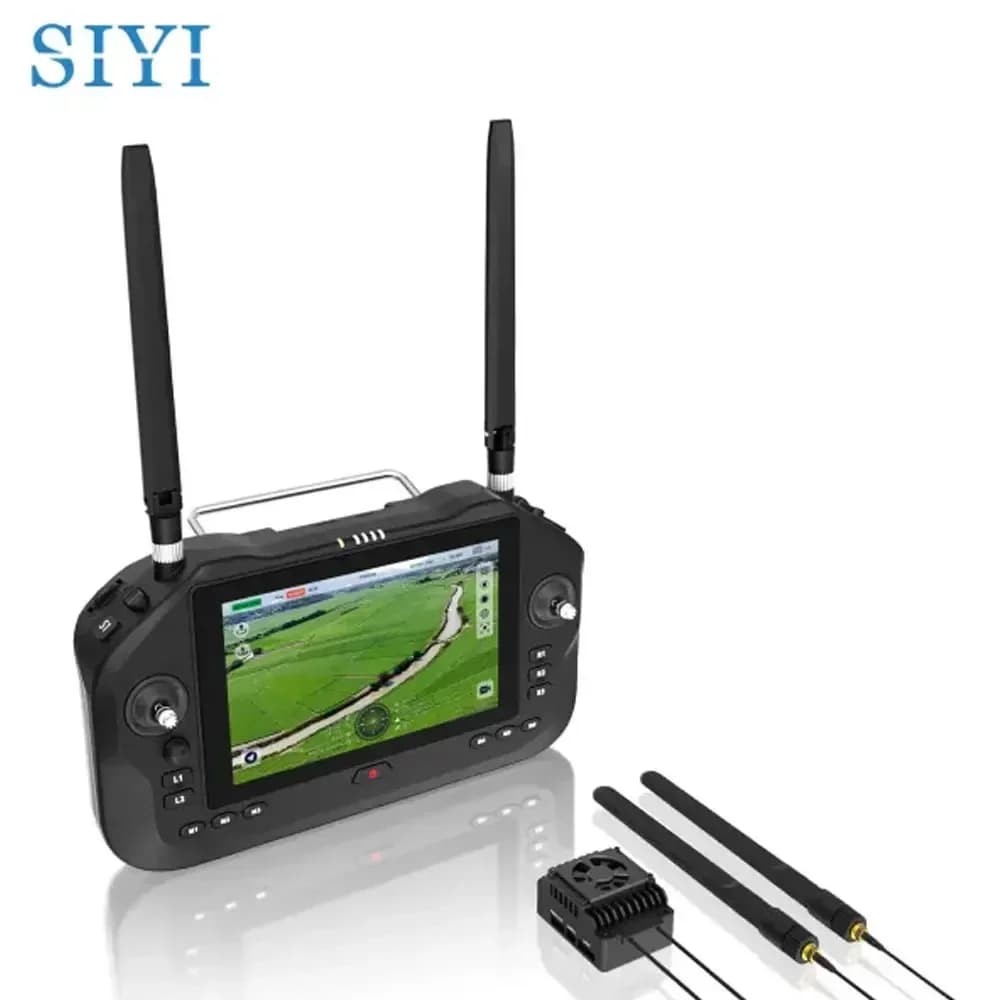 SIYI UniRC 7/7 Pro Station au sol portable double fréquence 7 pouces 1080P 40KM gamme contrôleur int