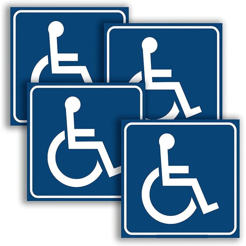 Autocollants de Parking en PVC 11.9x15.2cm, 2 pièces, pour voiture, domicile, hôpital, espaces publi