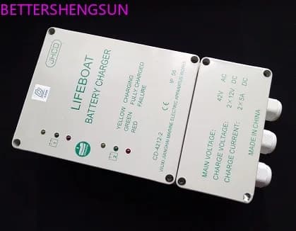 Chargeur de batterie pour bateau de sauvetage CD-4212-2, chargeur marin 42V vers 12V 2*5A
