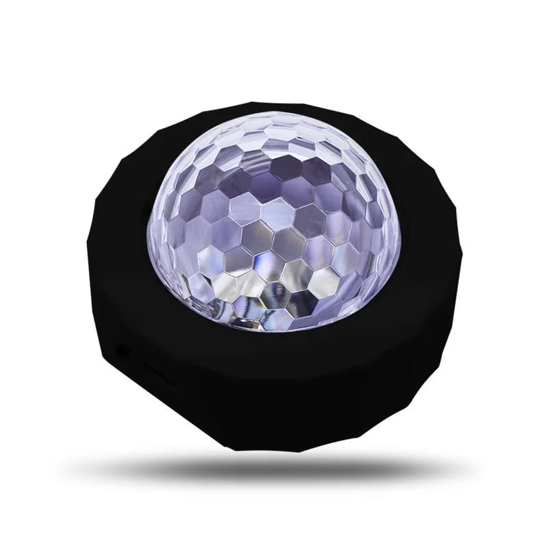 Mini Boule Chang pour Voiture, Batterie Rechargeable, Musique, Son Security é, Multicolore, Lumières