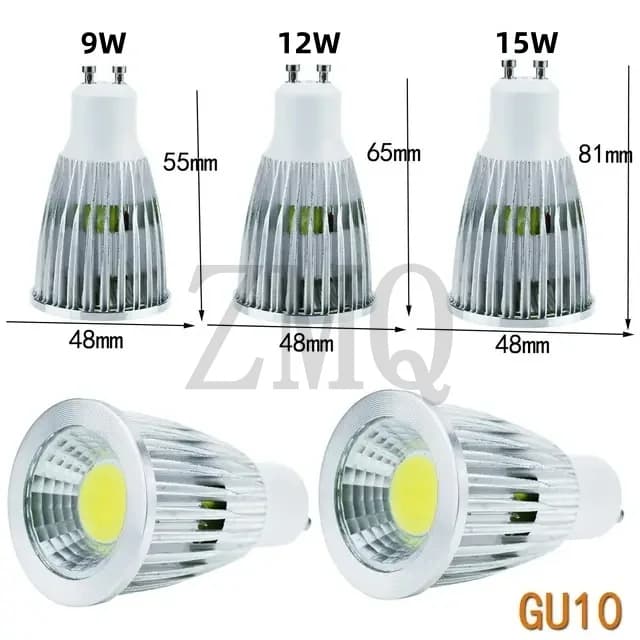 Ampoule de projecteur LED GU10 GU5.3 E27 E14 MR16 Led 12V 110V 220V AC 9W 12W 15W LED GU5.3 GU10 COB