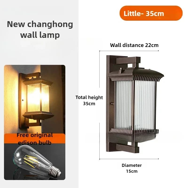 JIANKELONG Applique Murale Extérieure Vintage Rétro, Lampe de Porche Style Européen, Applique de Vil