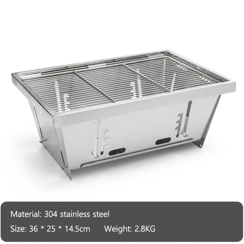 Barbecue portable pliable Lohascamping IGT en acier inoxydable 304, réchaud à bois pour camping, pui