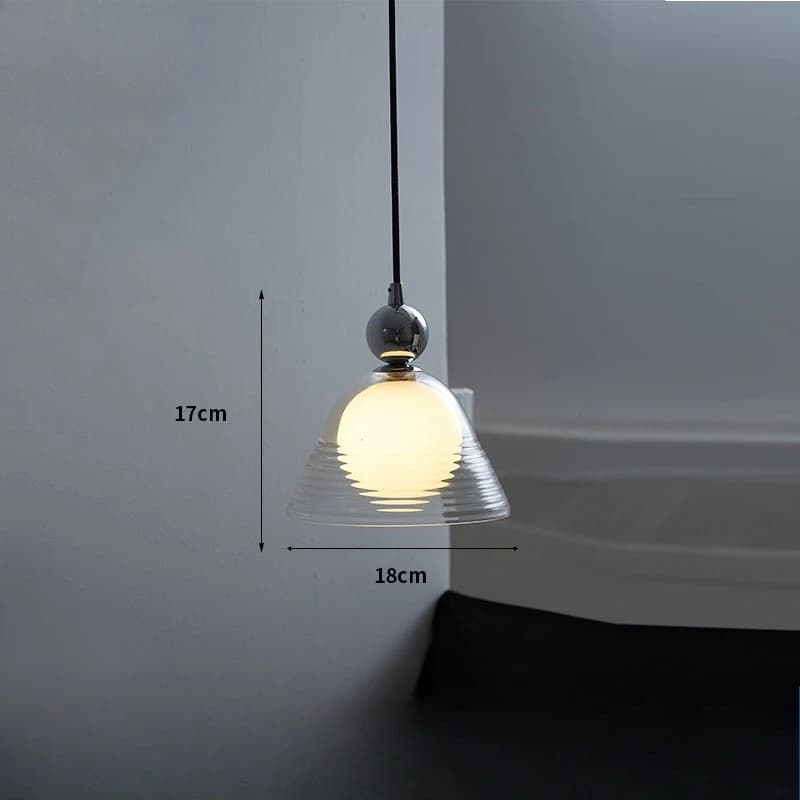 Lampe suspendue en verre Bauhaus, design moderne et simple, luminaire suspendu pour salle à manger, 