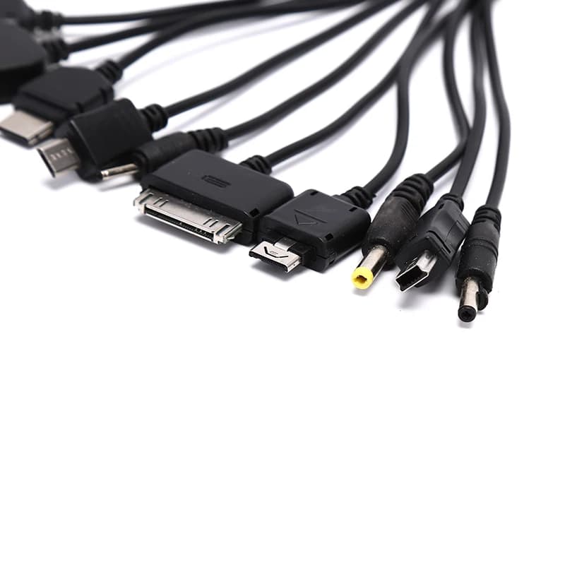 Universal 10 in 1 USB Multi Function Charger Retractable Portable Phone Cable For Various Cellphone 