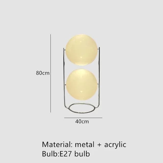 Lampe sur pied Nordic Garrault Delord, simple, en métal chromé, avec boule en acrylique, pour salon,
