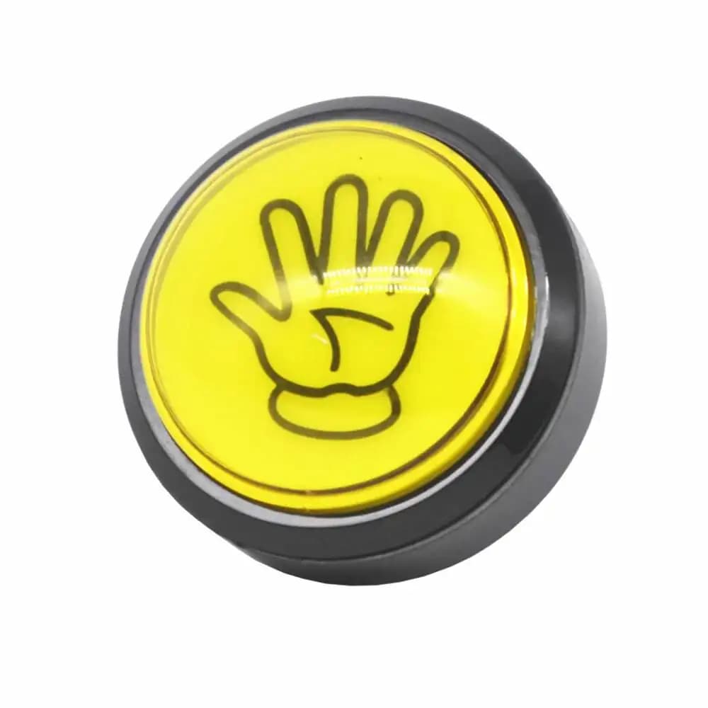 Lampe à bouton LED d'arcade, grand palmier rond, lecteur de jeu vidéo, interrupteur à bouton-poussoi