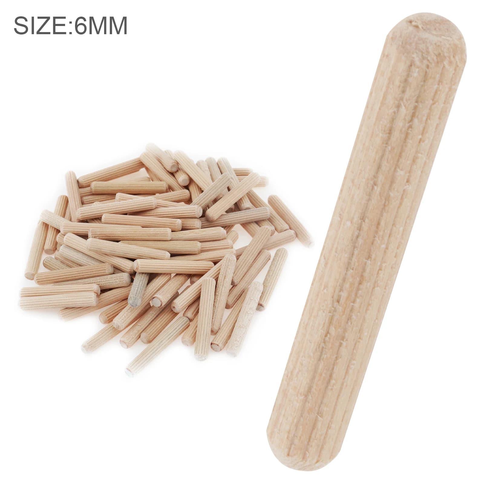 100 pièces chevilles en bois bouchons rainurés en bois dur meubles menuiserie rainuré cheville artis
