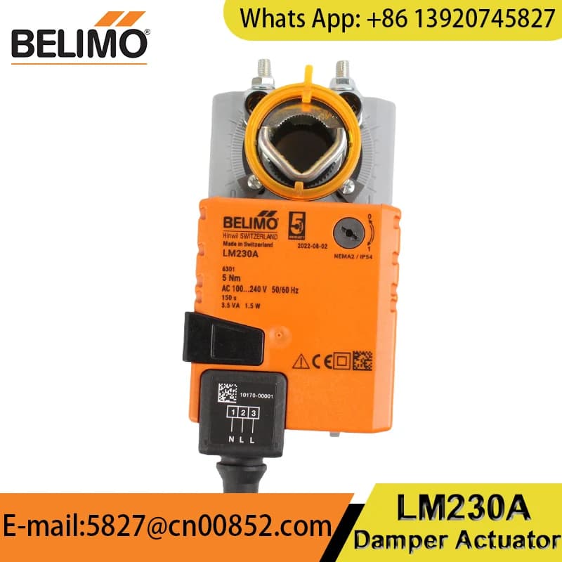 Actionneur de registre Belimo LM230A pour la réglage des registres dans les installations techniques