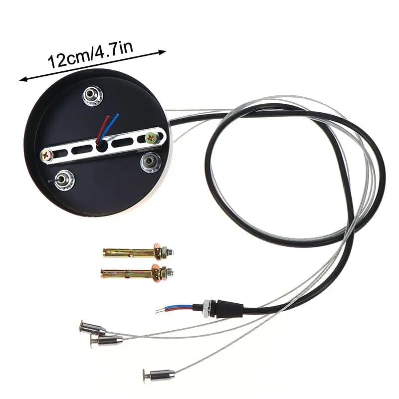 Roseau de plafond avec base de lampe en fil d'acier, câble en acier pour lustre, accessoires de fixa
