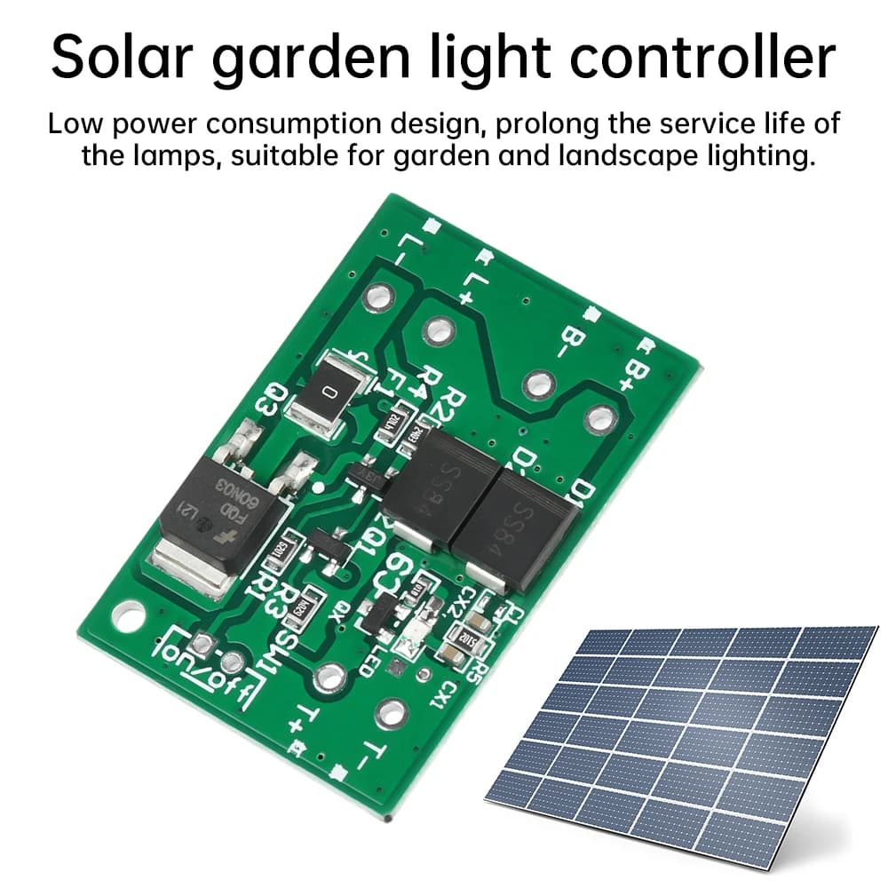 Panneau solaire 3.2V-15V, panneau de chargeur de batterie, veilleuse, interrupteur de commande de la