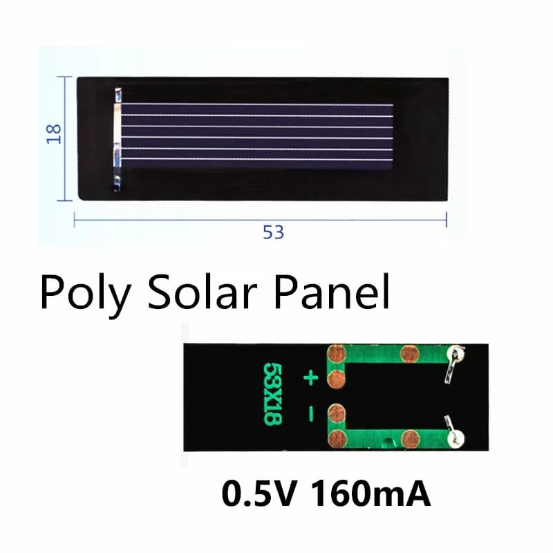 Panneau solaire 0.5V 1V 2V 3V 4V 5V 5.5V 6V, mini panneau solaire pour chargeur DIY, jouets solaires