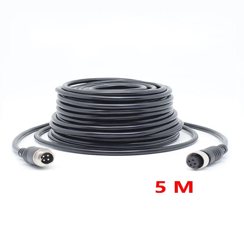 Câble de connexion universel pour caméra de recul de remorque, type aviation, double blindage, pour 