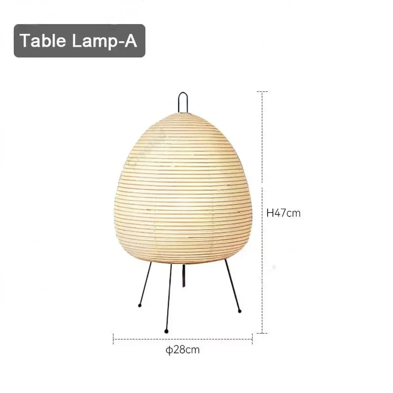 Lanterne Japonaise Noguchi Yong en Papier Riz, Luminaire Décoratif d'Nik, Idéal pour un Bureau, un S