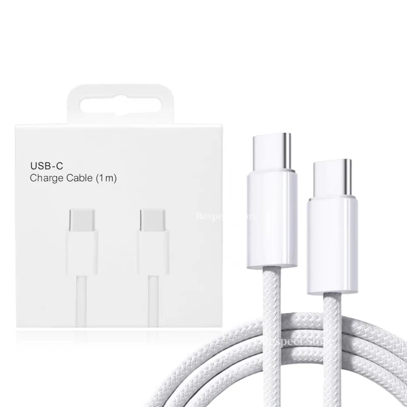 Câble de chargeur rapide USB-C d'origine pour iPhone 15 Pro Max 15 Pro 15 Puls PD 60W USB-C tissage 