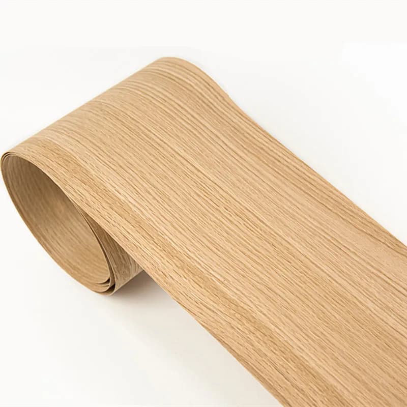 Placage en bois massif de peau de bois de chêne naturel de 0.5mm pour la décoration de meubles de ma