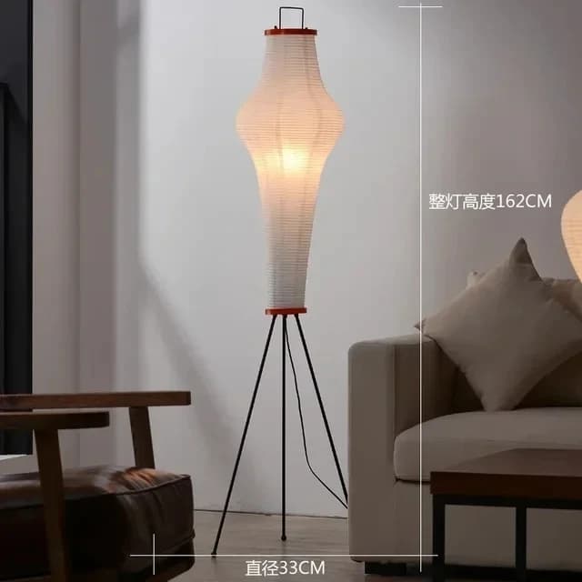Akari lampadaire en papier de riz support LED avec ampoule E27 pour salon chambre