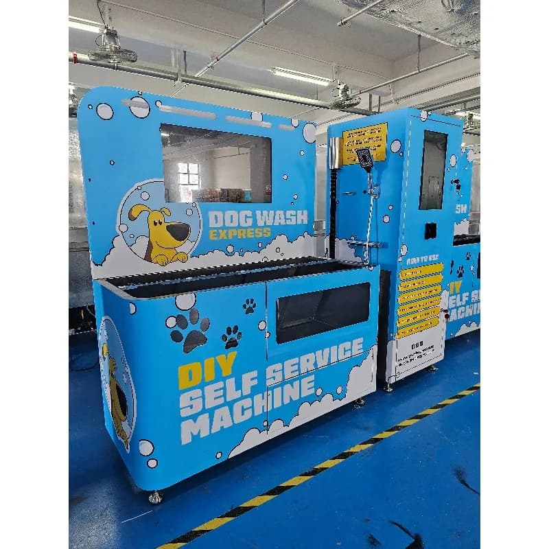 Station de lavage canin commerciale personnalisée, distributeur automatique de lavage pour chiens à 