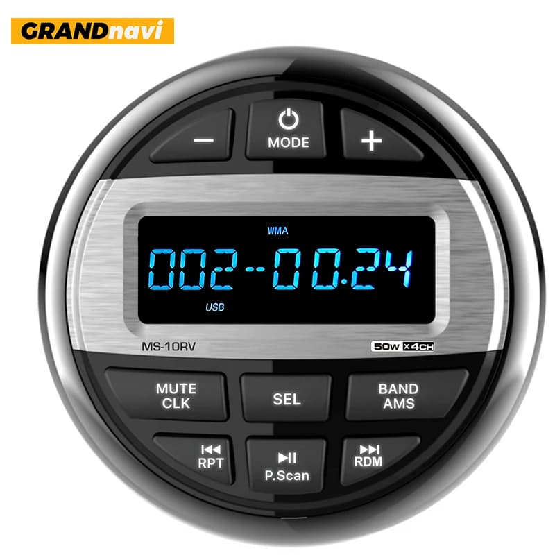 GRANDnavi-Radio de Bateau Stéréo Marine Étanche, Bluetooth, FM, AM, Lecteur Audio MultiXXL Numérique