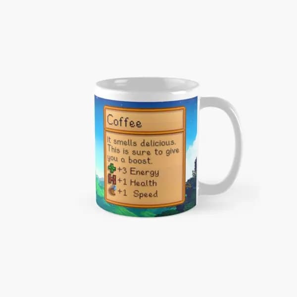 StardistingValley-Tasse à Café Classique avec Poignée et Image Ronde, Simple, Design Imprimé, Thé
