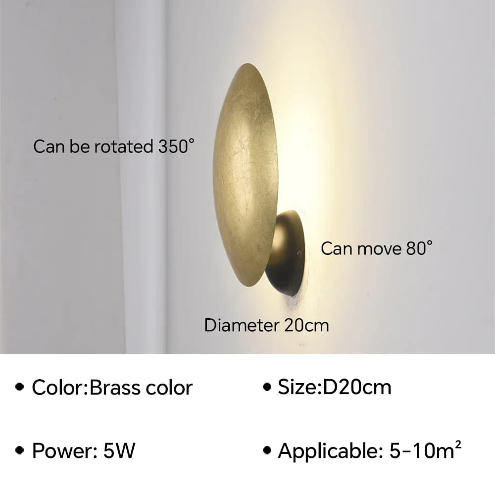 Applique murale LED en forme d'éclipse, pour chambre à coucher, salon, escalier, couloir, chevet, lu