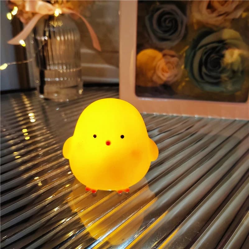 Poulet mignon, éclairage doux, petite veilleuse, lampe de chevet, décoration de chambre à coucher, l