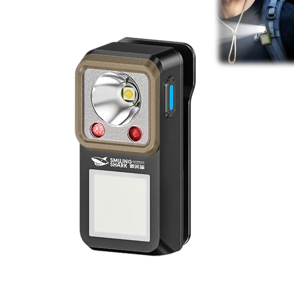 Lampe torche LED magnétique à clipser, lampe de travail d'urgence rechargeable, éclairage ultra-long