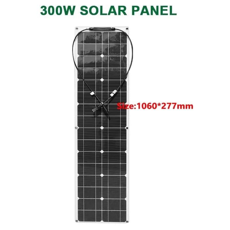 Kit de panneaux solaires flexibles, chargeur de batterie 12V, système solaire monocBN allin, banque 