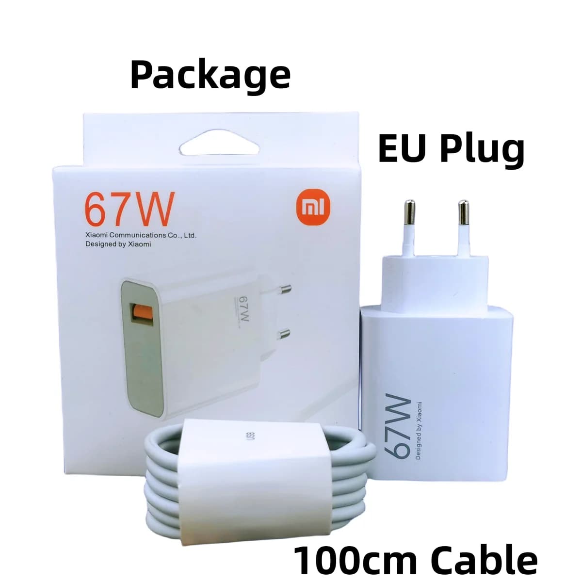 Chargeur d'origine Xiaomi 67W Turbo Charge rapide adaptateur EU Gan pour Poco X6 Pro X5 F5 Mi 14 13 