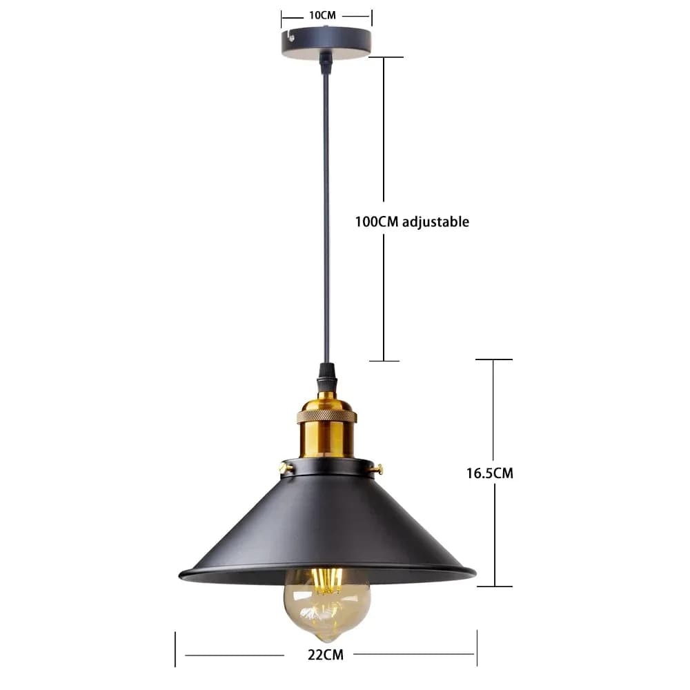Lampe suspendue rétro HOMEFISH en fer avec abat-jour LED vintage, style russe, pour loft, cuisine, s