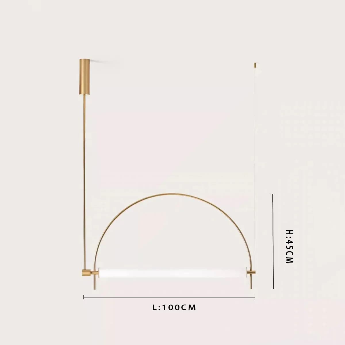 Lampe suspendue en forme d'arc, lumière LED, lampe de restaurant minimaliste, lampes artistiques sim