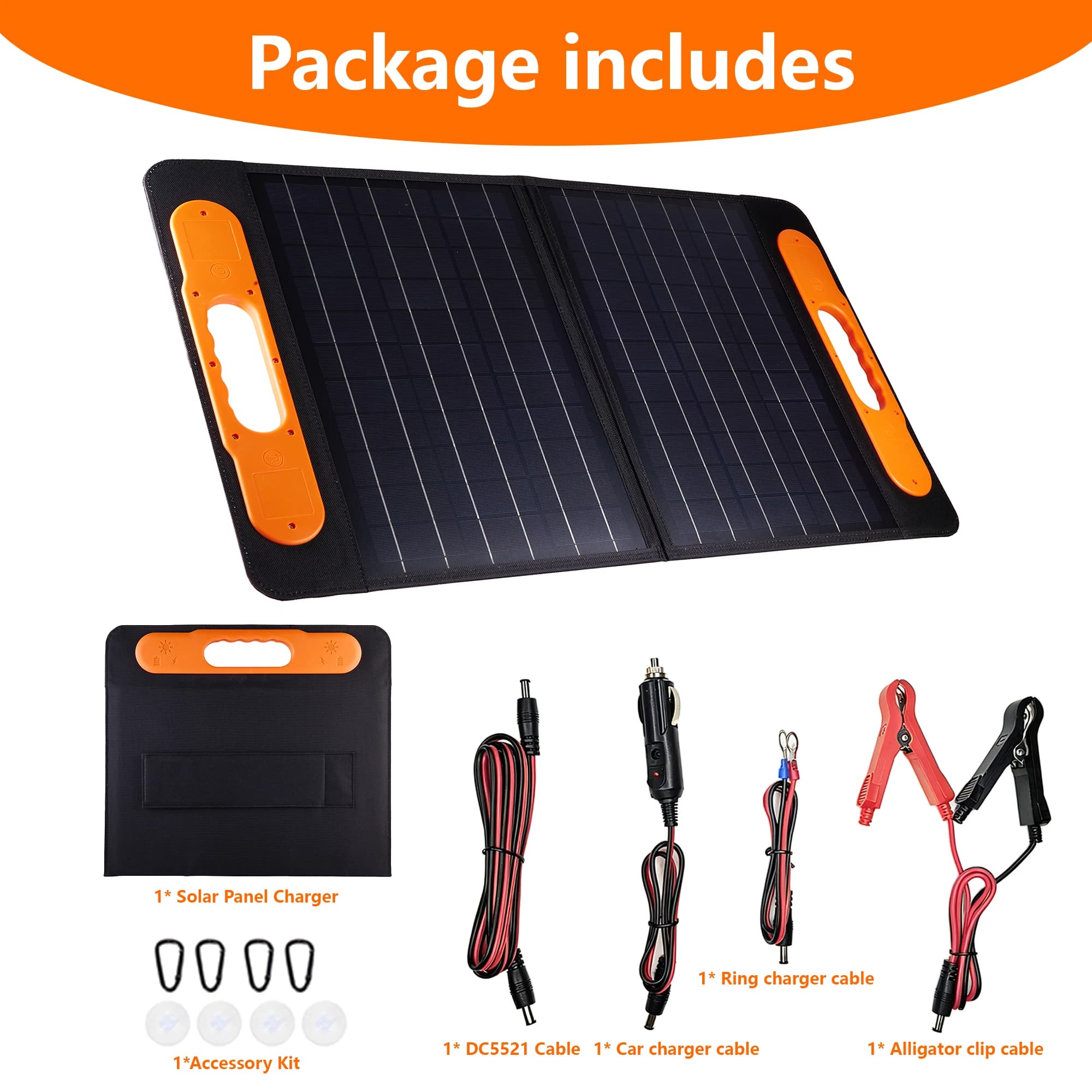 ELEGEEK Panneau Solaire Haute Puissance avec Sortie 5V/12V/16V Chargeur Solaire Pliable et Portable 