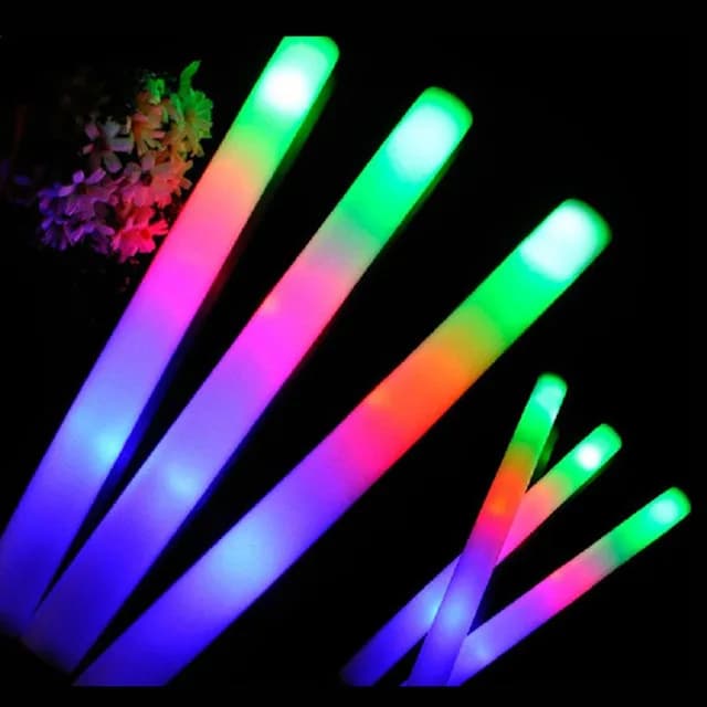 Bâtons lumineux LED personnalisés, bâtons en mousse, bâtons clignotants personnalisés, baguettes lum