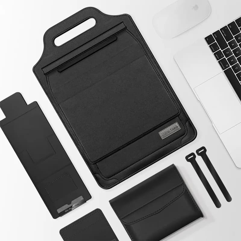 Étui de support pour ordinateur portable pour MacBook Pro Air 16 15.4 13.3 12 11, housse en cuir PU 