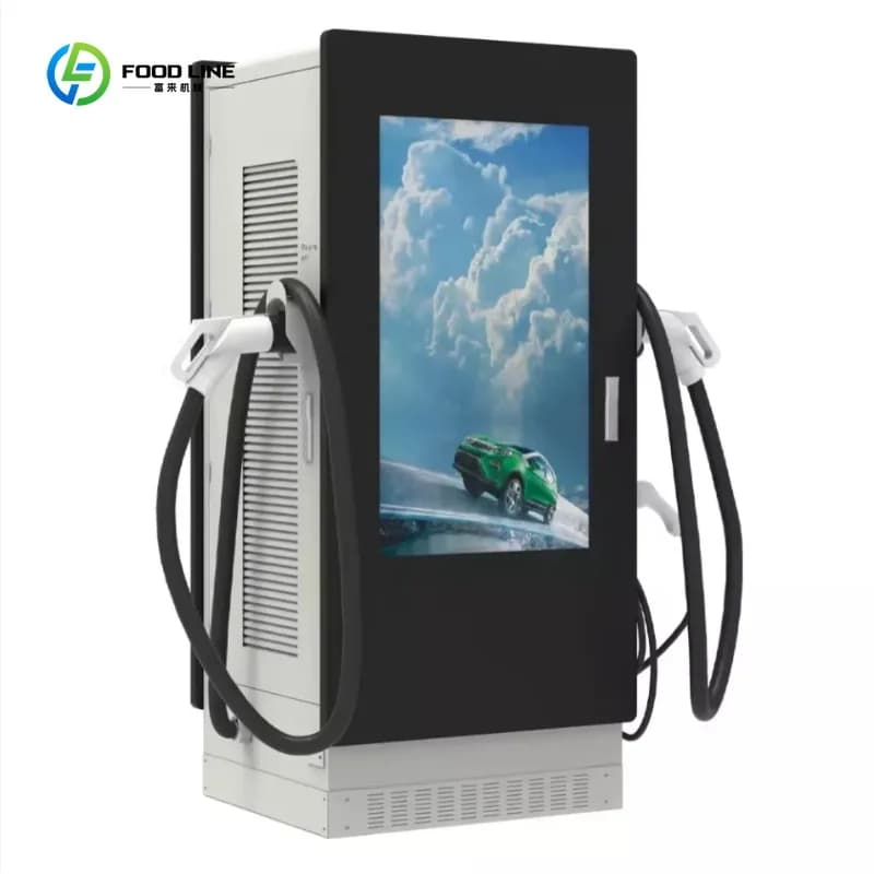 Borne de recharge rapide DC pour véhicules électriques 120 kW, sur pied, compatible GBT CCS1 CCS2 CH