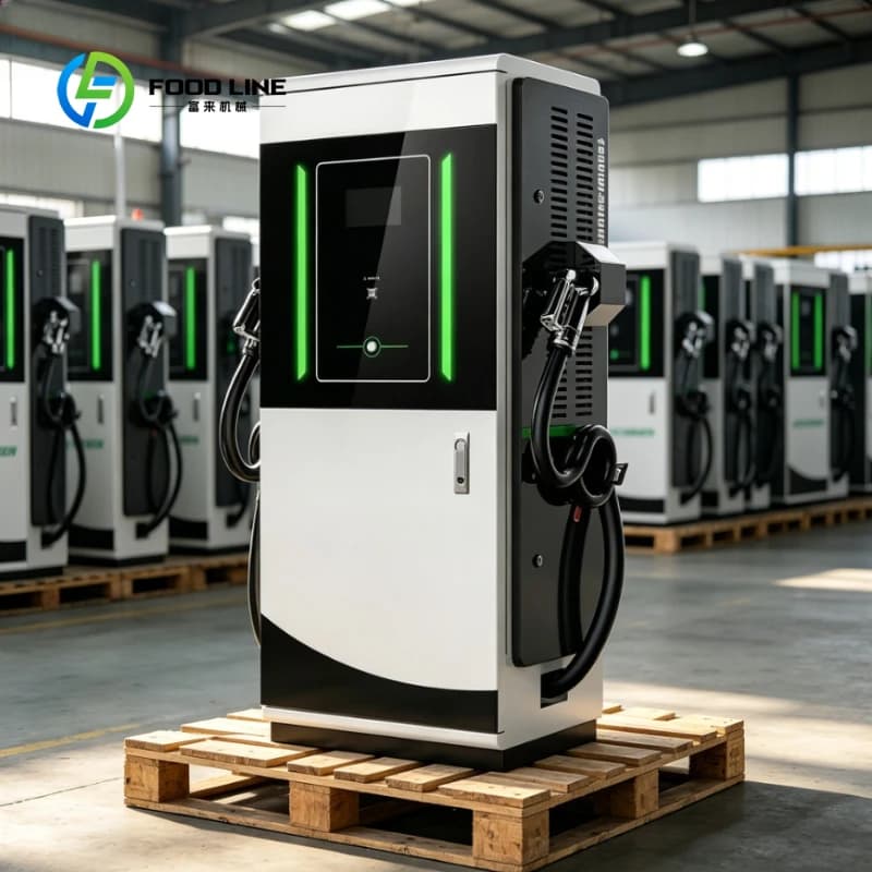 Chargeur EV DC personnalisé de 120 kW équipé d'une batterie de stockage d'énergie, station de rechar