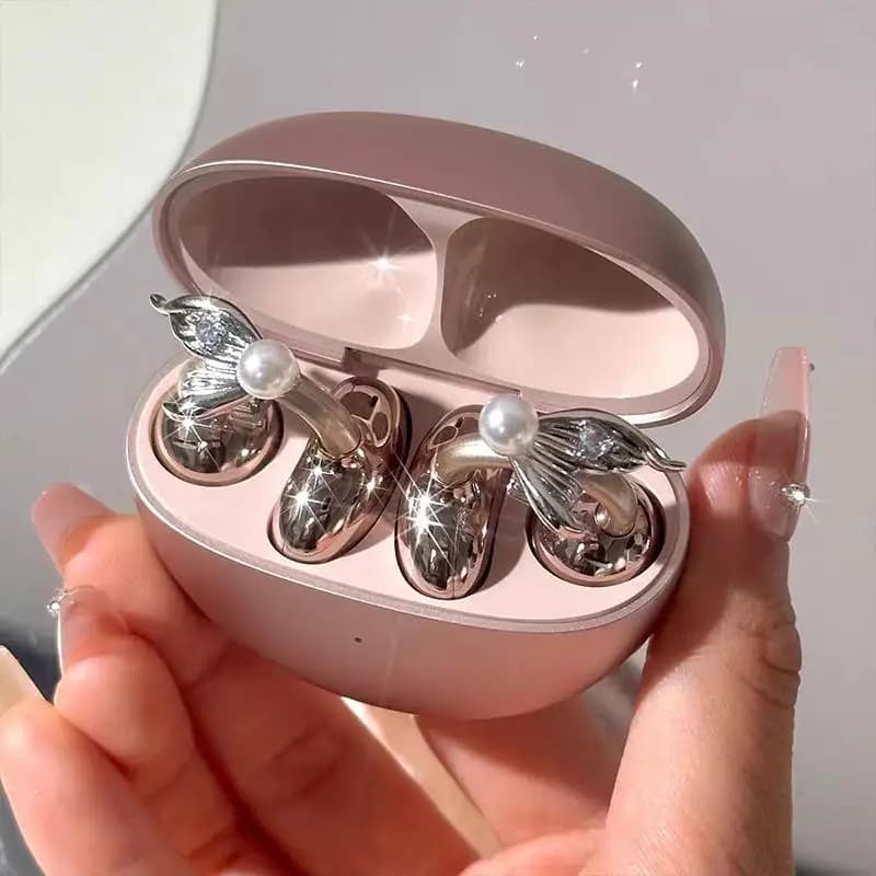 Clips créatifs pour écouteurs, accessoires pour écouteurs, cristaux artificiels, ensemble de deux pi
