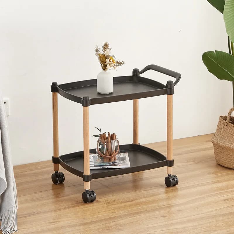 Chariot de tri à roulettes, chariot de rangement utilitaire détachable avec poignée et roulettes ver