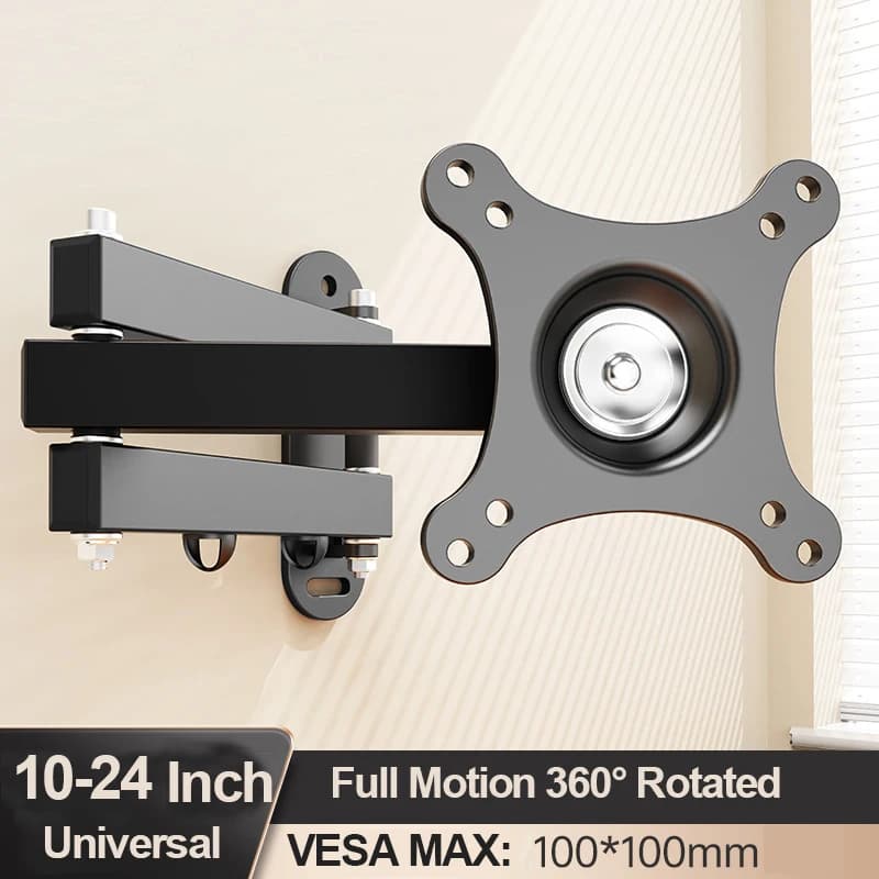 20 °   Support de montage mural pour TV inclinable 360 °   Support rotatif supports TV universels po