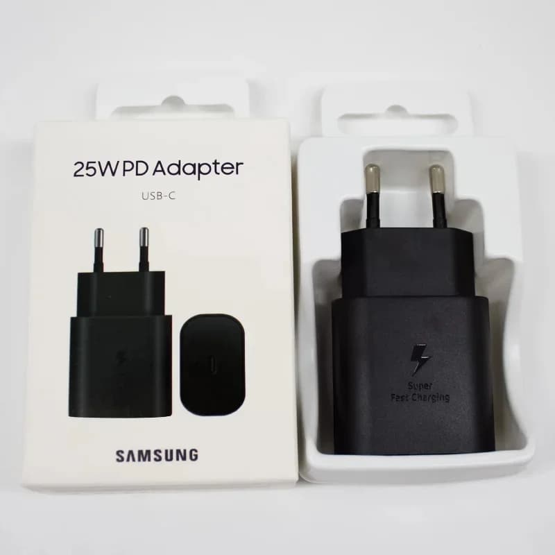 Chargeur Samsung S25 S24 25W compatible avec la charge rapide Type-C PD, adaptateur de téléphone por