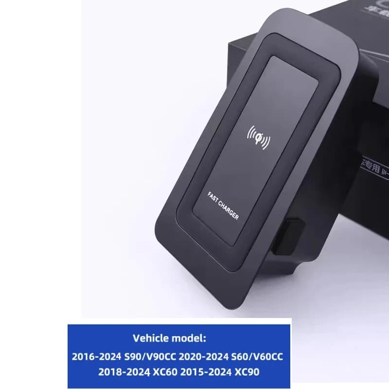 Chargeur de téléphone sans fil pour voiture, support de chargement pour Volvo XC90 S90 V90 XC60 S60 