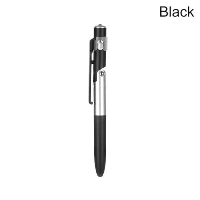Stylo à bille multifonction 4 en 1 avec lumière LED, support pliable pour téléphone, lecture nocturn