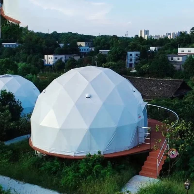 Tentes OME pour le camping en plein air, tente géodésique de luxe résistante, tente de glamping avec
