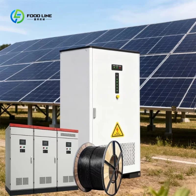 Système d'énergie solaire hors réseau de 50 à 250 kW avec stockage d'énergie, système d'énergie sola