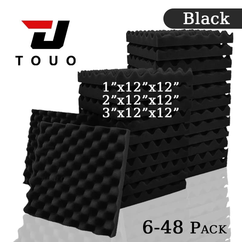 TOUO 6-48 Pack panneaux acoustiques panneaux de mousse insonorisants panneaux de mousse acoustique d