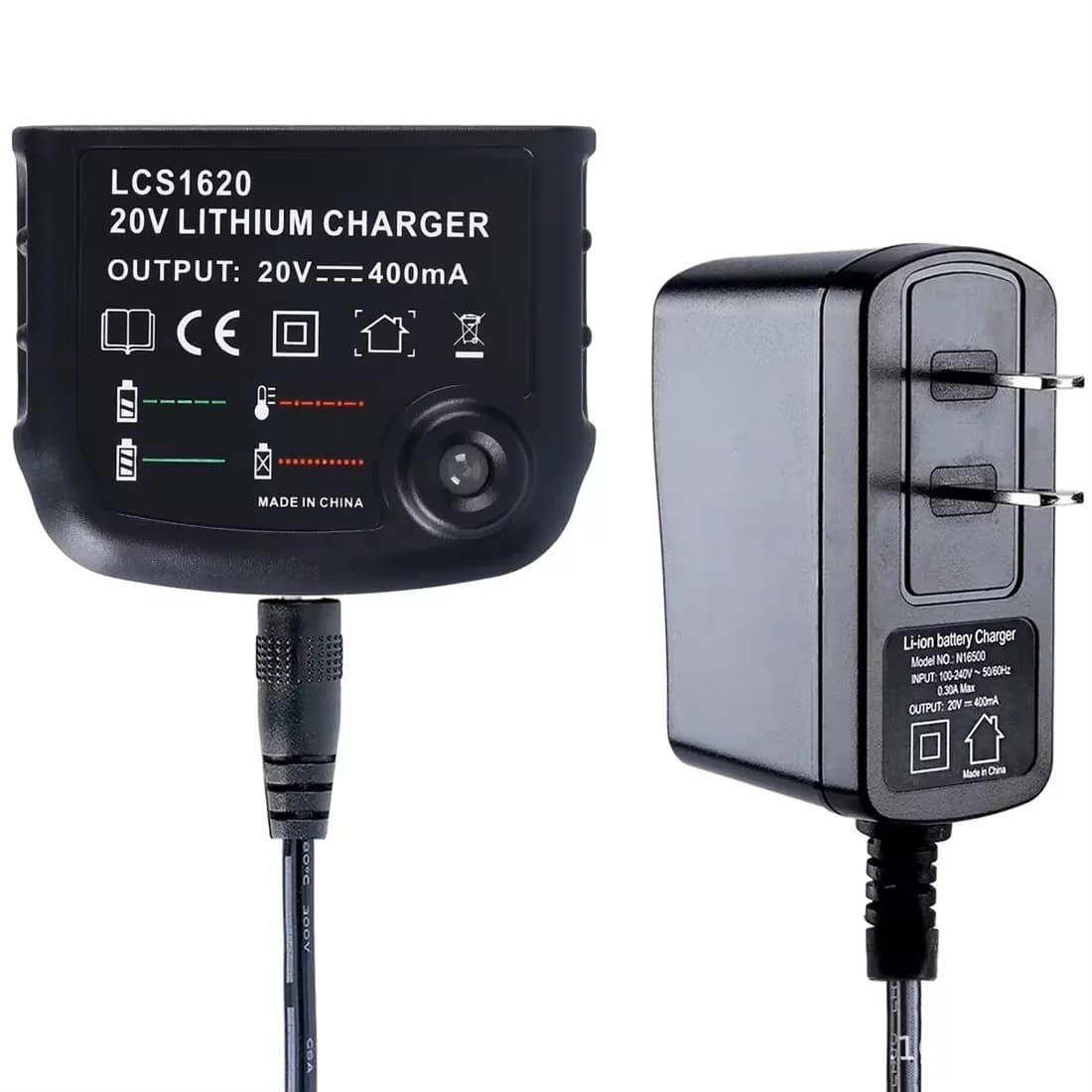 Chargeur de batterie lithium-ion, adapté aux outils électriques Black & Decker, LCS1620, LBXR20, LBX