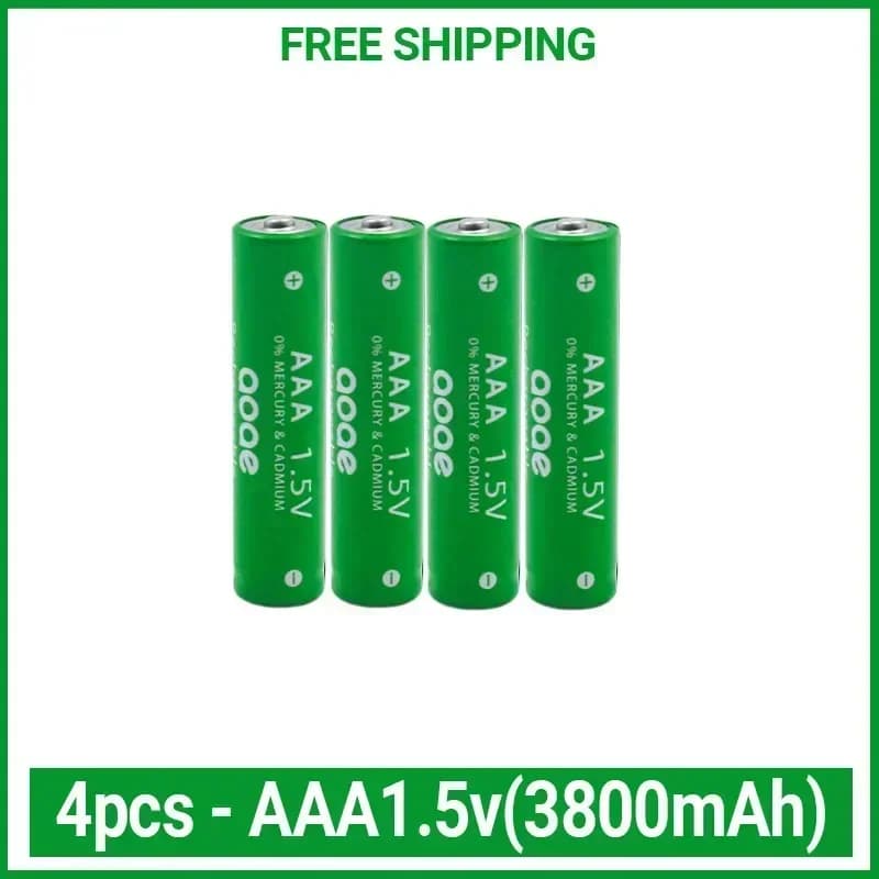 100% nouveau 3800 mah 1.5 V AAA pile alcaline AAA batterie Rechargeable pour télécommande jouet batt