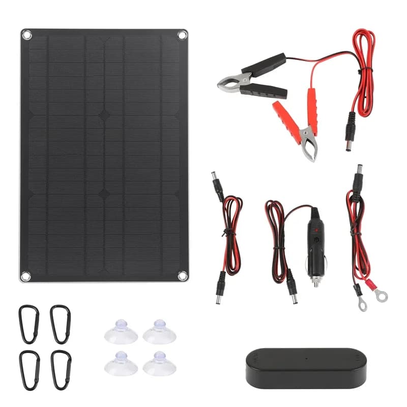 Kit de charge de maintien de panneau solaire 12V, étanche 60W, pour voiture, automobile, moto, batea