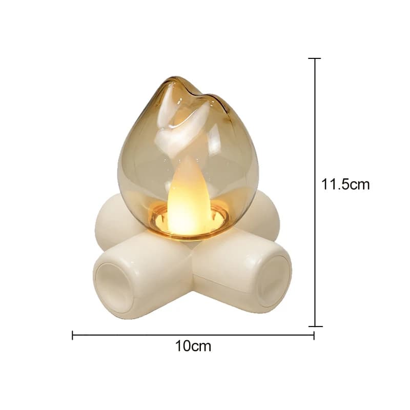 Lampe de table à LED effet flamme réaliste, éclairage d'ambiance chaleureux pour chambre, maison, hô