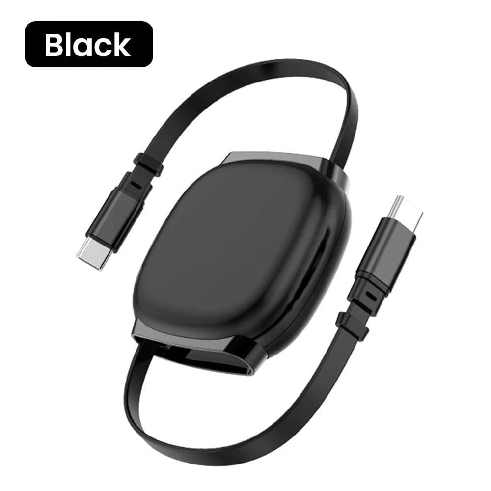 Câble USB C vers USB C 100W pour iPhone 16 15 Plus Pro Max câble rétractable pour MacBook iPad câble